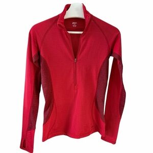 MEC Red Polartec Power Grid T3 Zip-T Base Layer s